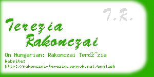 terezia rakonczai business card